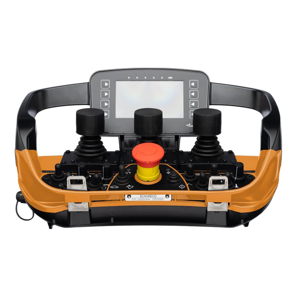 Scanreco_yellow top section color Maxi joystick
